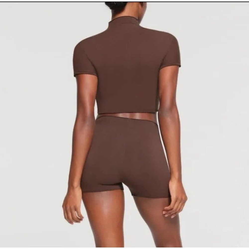 NWT Skims Raw Edge‎ Intimates Cropped Tee Espresso Size 4X